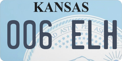 KS license plate 006ELH
