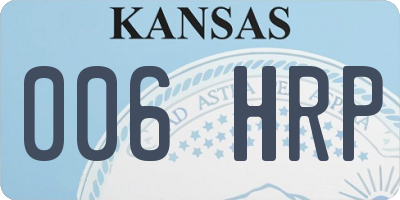 KS license plate 006HRP
