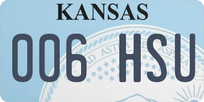 KS license plate 006HSU