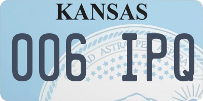 KS license plate 006IPQ