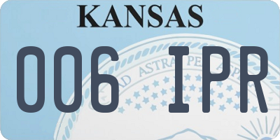 KS license plate 006IPR