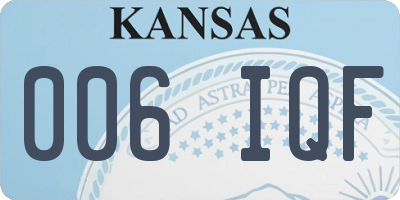 KS license plate 006IQF