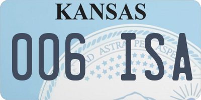KS license plate 006ISA