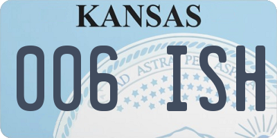 KS license plate 006ISH