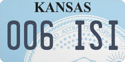 KS license plate 006ISI