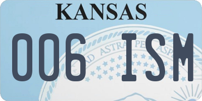 KS license plate 006ISM