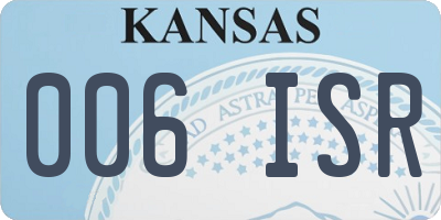 KS license plate 006ISR