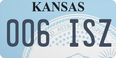 KS license plate 006ISZ