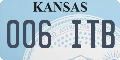 KS license plate 006ITB