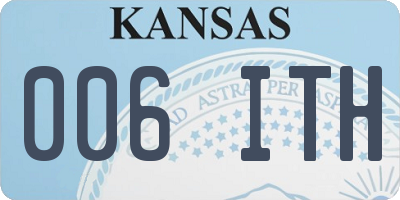 KS license plate 006ITH