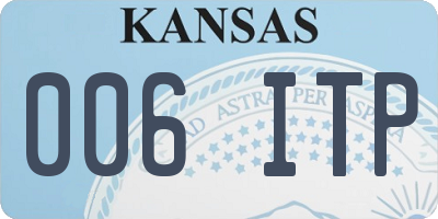 KS license plate 006ITP