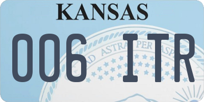 KS license plate 006ITR