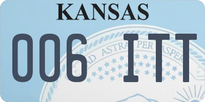KS license plate 006ITT