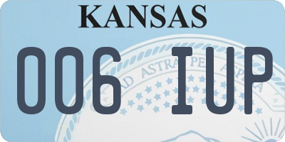 KS license plate 006IUP