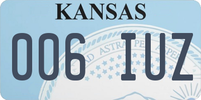 KS license plate 006IUZ