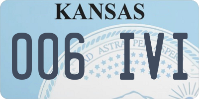 KS license plate 006IVI