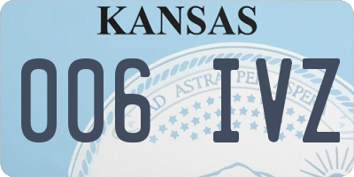 KS license plate 006IVZ