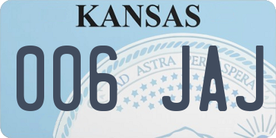 KS license plate 006JAJ