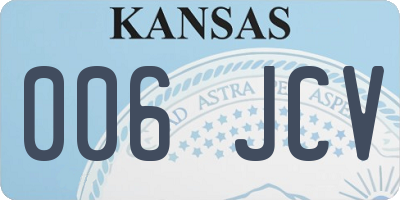 KS license plate 006JCV