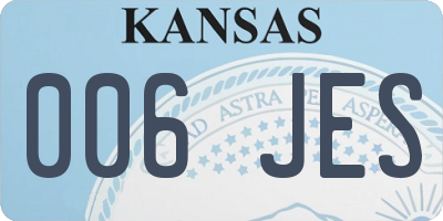 KS license plate 006JES