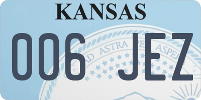 KS license plate 006JEZ