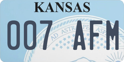 KS license plate 007AFM