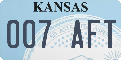 KS license plate 007AFT