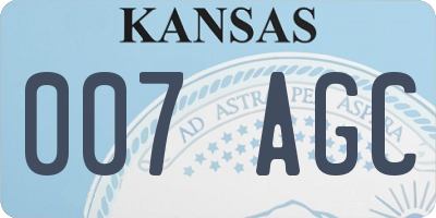 KS license plate 007AGC