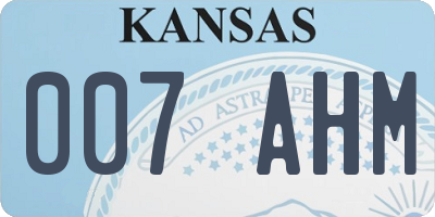 KS license plate 007AHM