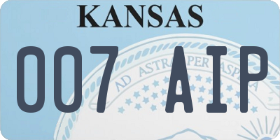KS license plate 007AIP