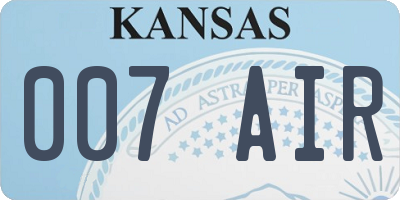 KS license plate 007AIR
