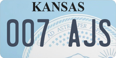 KS license plate 007AJS