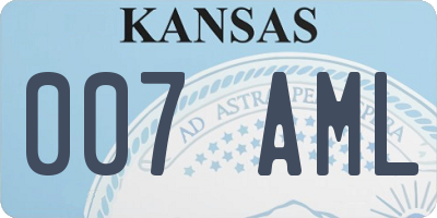 KS license plate 007AML