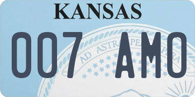 KS license plate 007AMO