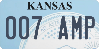 KS license plate 007AMP