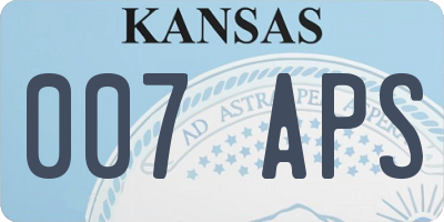 KS license plate 007APS