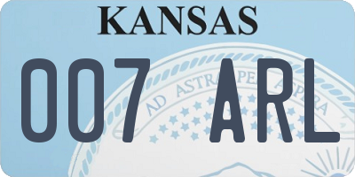 KS license plate 007ARL