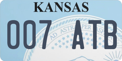 KS license plate 007ATB