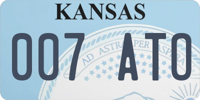KS license plate 007ATO