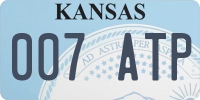 KS license plate 007ATP