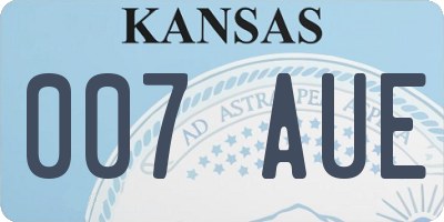 KS license plate 007AUE