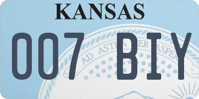 KS license plate 007BIY