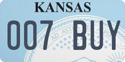 KS license plate 007BUY