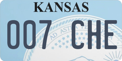 KS license plate 007CHE