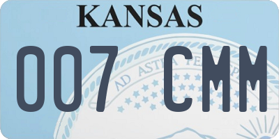 KS license plate 007CMM