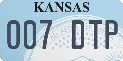 KS license plate 007DTP