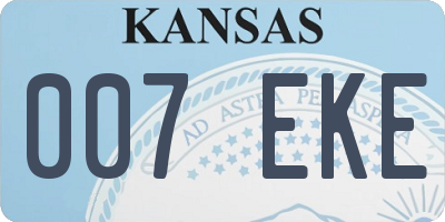 KS license plate 007EKE