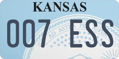 KS license plate 007ESS