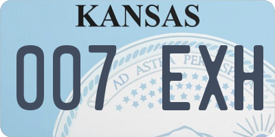 KS license plate 007EXH