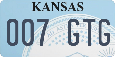 KS license plate 007GTG